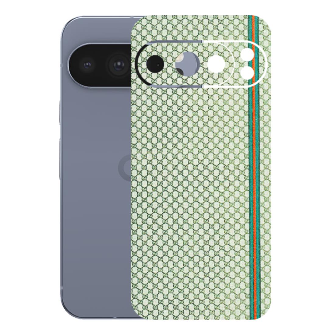 Google Pixel Phone Skins (All Models) - Gucci Fabric Pattern - 3D Embossed Finish (L-73) Google Pixel 10 Pro