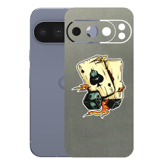 Google Pixel Phone Skins (All Models) - Grey Cards Of Ace - 3D Embossed Finish (L-77) Google Pixel 10 Pro
