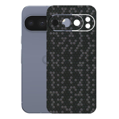 Google Pixel Phone Skins (All Models) - Black Grey Honeycomb Sober - 3D Embossed Finish (L-85) Google Pixel 10 Pro