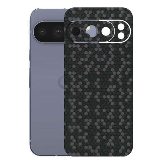 Google Pixel Phone Skins (All Models) - Black Grey Honeycomb Sober - 3D Embossed Finish (L-85) Google Pixel 10 Pro