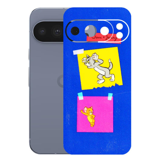 Google Pixel Phone Skins (All Models) - Tom N Jerry Sticky Notes - 3D Embossed Finish (L-88) Google Pixel 10 Pro