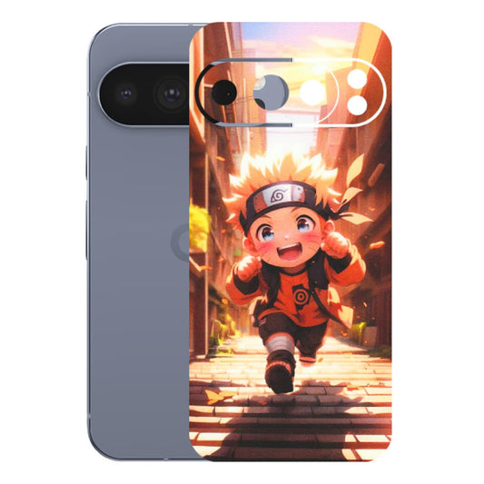 Google Pixel Phone Skins (All Models) - Naruto Cute Toon Running - Matte Finish (M-04) Google Pixel 10 Pro