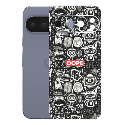 Google Pixel Phone Skins (All Models) - Dope Stay Classy Black Doodles - Matte Finish (M-126) Google Pixel 10 Pro