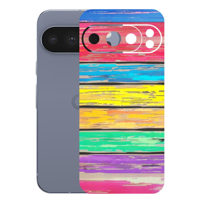 Google Pixel Phone Skins (All Models) - Multi Colour Wooden Wall - Matte Finish (M-96) Google Pixel 10 Pro