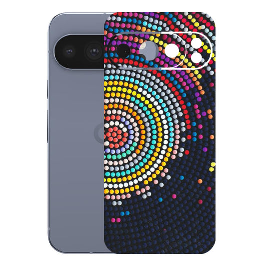 Google Pixel Phone Skins (All Models) - Rainbow Dot Mandala - Matte Finish (M-97) Google Pixel 10 Pro