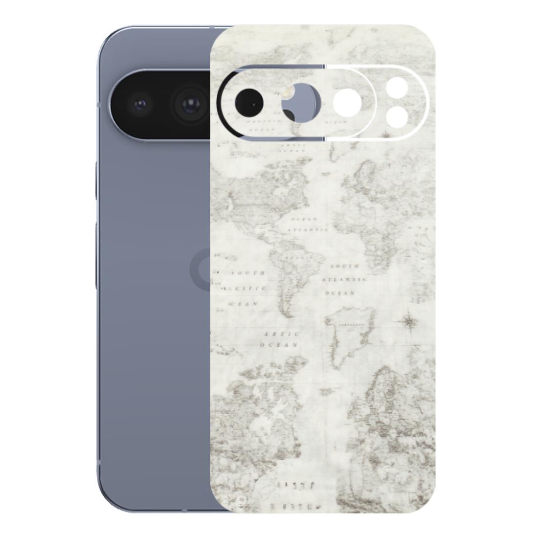 Google Pixel Phone Skins (All Models) - World Travel Map - Transparent Finish (T-04) Google Pixel 10 Pro