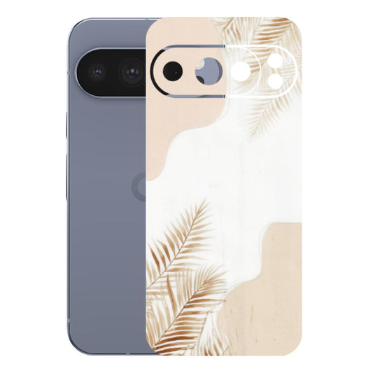 Google Pixel Phone Skins (All Models) - Gold Petals Abstract - Transparent Finish (T-08) Google Pixel 10 Pro