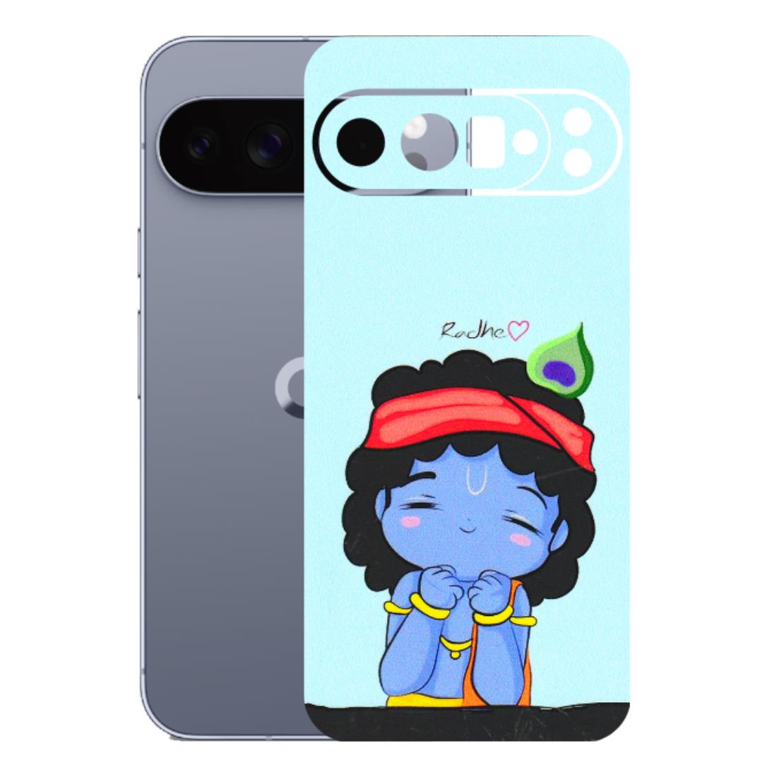 Google Pixel Phone Skins (All Models) - Radhe Radhe Cute Toon - 3D Embossed Finish (L-05) Google Pixel 10 Pro XL