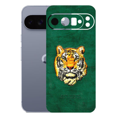 Google Pixel Phone Skins (All Models) - Leather Feel Tiger - 3D Embossed Finish (L-111) Google Pixel 10 Pro XL