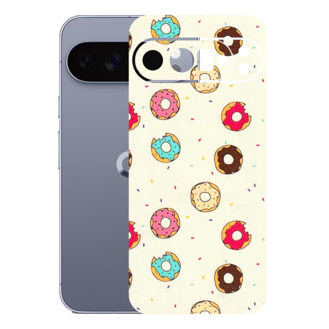 Google Pixel Phone Skins (All Models) - Mini Donuts Doodle Art - 3D Embossed Finish (L-122) Google Pixel 10 Pro XL