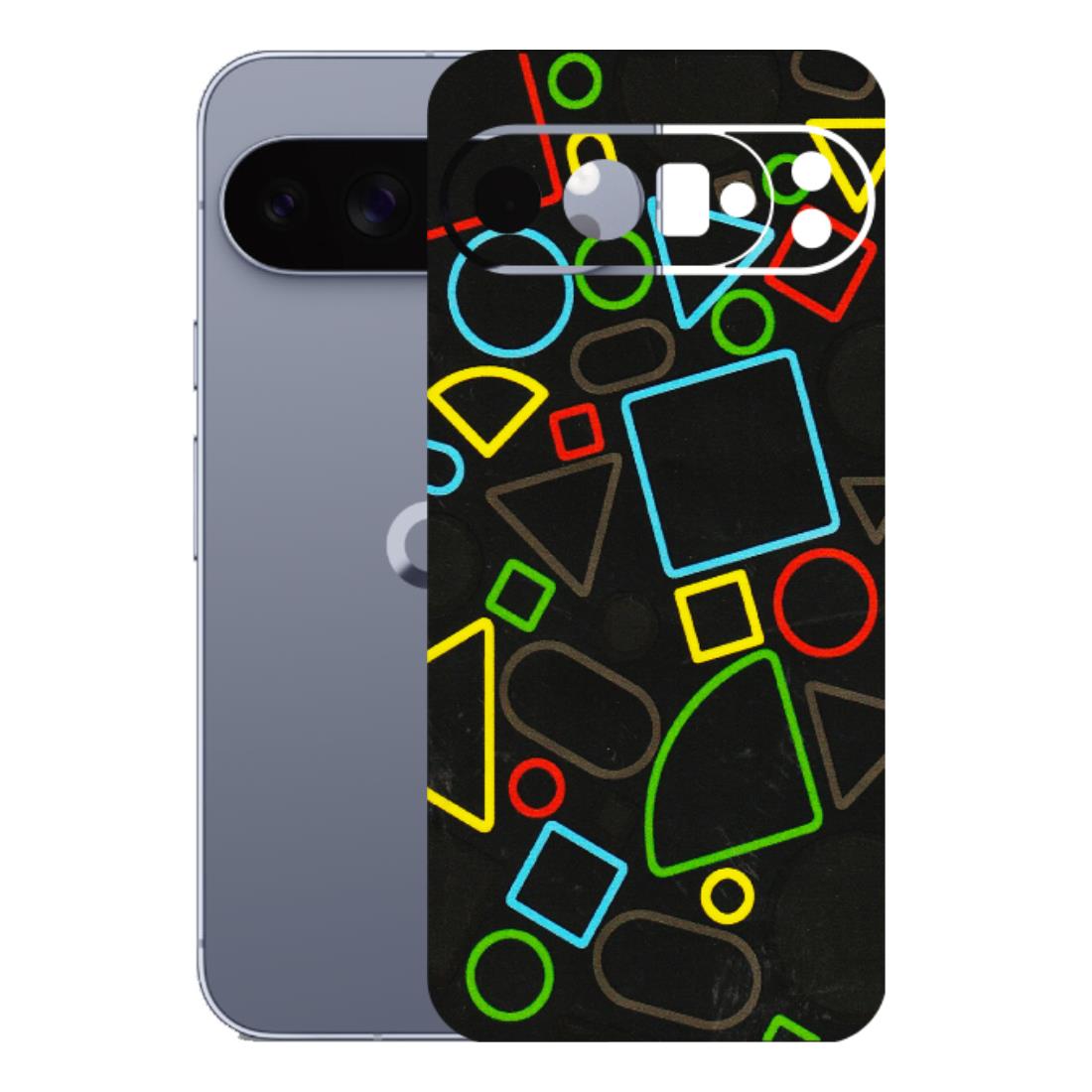 Google Pixel Phone Skins (All Models) - Black Shapes - 3D Embossed Finish (L-131) Google Pixel 10 Pro XL
