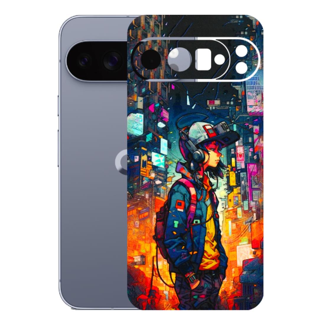 Google Pixel Phone Skins (All Models) - Street Anime Guy - 3D Embossed Finish (L-158) Google Pixel 10 Pro XL