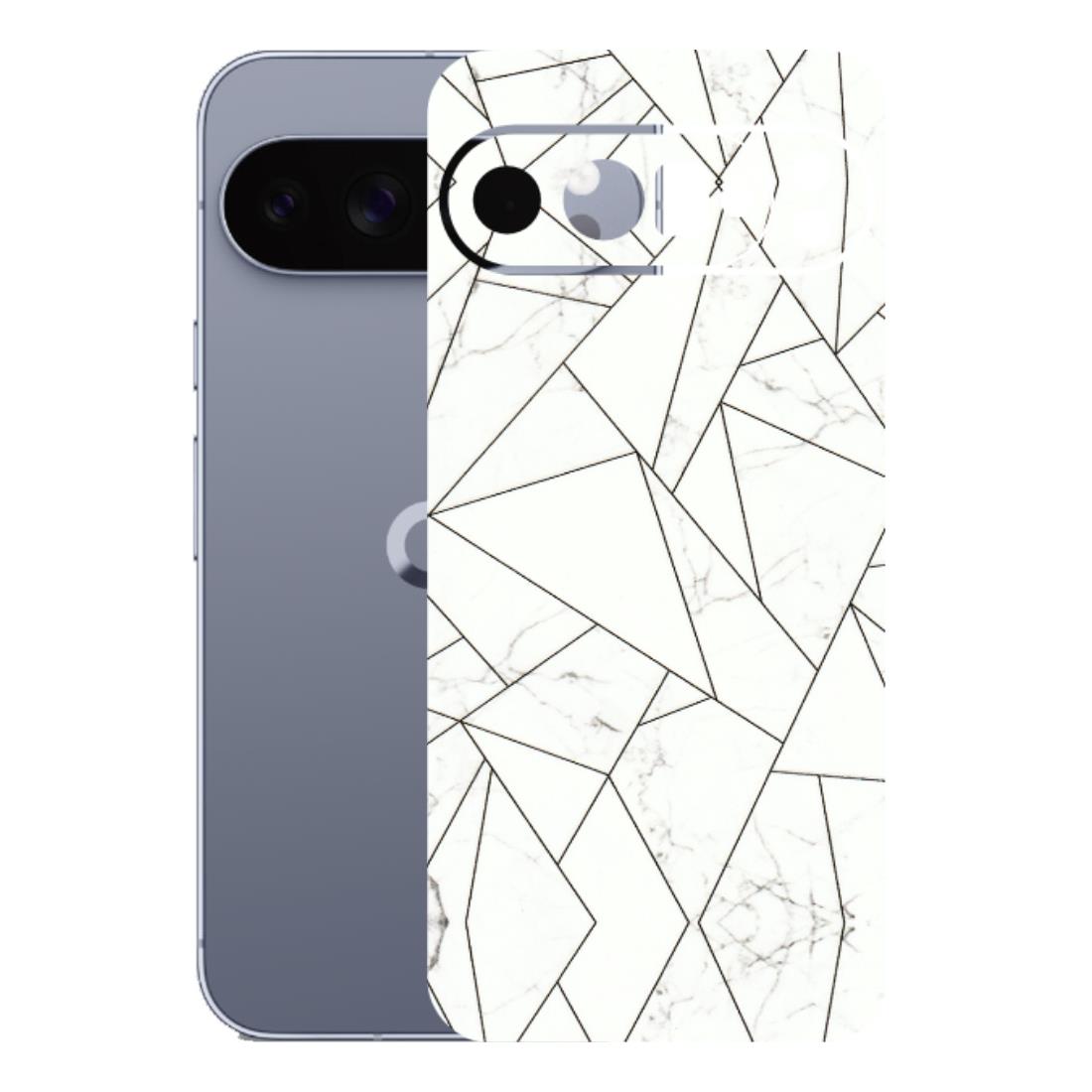 Google Pixel Phone Skins (All Models) - Luxury White Marble Effect - 3D Embossed Finish (L-168) Google Pixel 10 Pro XL