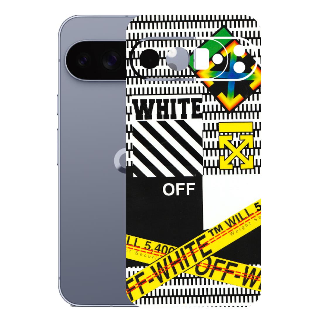 Google Pixel Phone Skins (All Models) - White Off Abstract - 3D Embossed Finish (L-172) Google Pixel 10 Pro XL