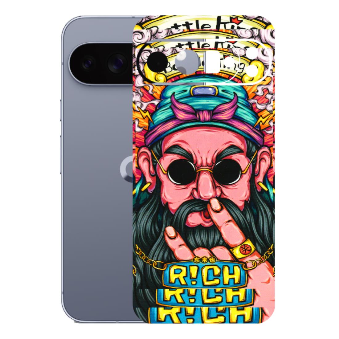 Google Pixel Phone Skins (All Models) - Battle King Dude Face - 3D Embossed Finish (L-178) Google Pixel 10 Pro XL