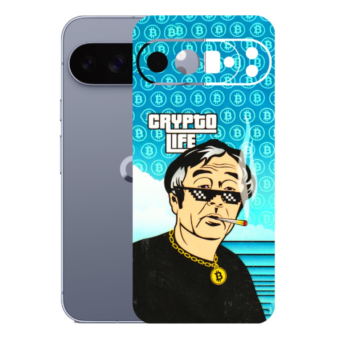 Google Pixel Phone Skins (All Models) - Crypto Thug Life - 3D Embossed Finish (L-179) Google Pixel 10 Pro XL