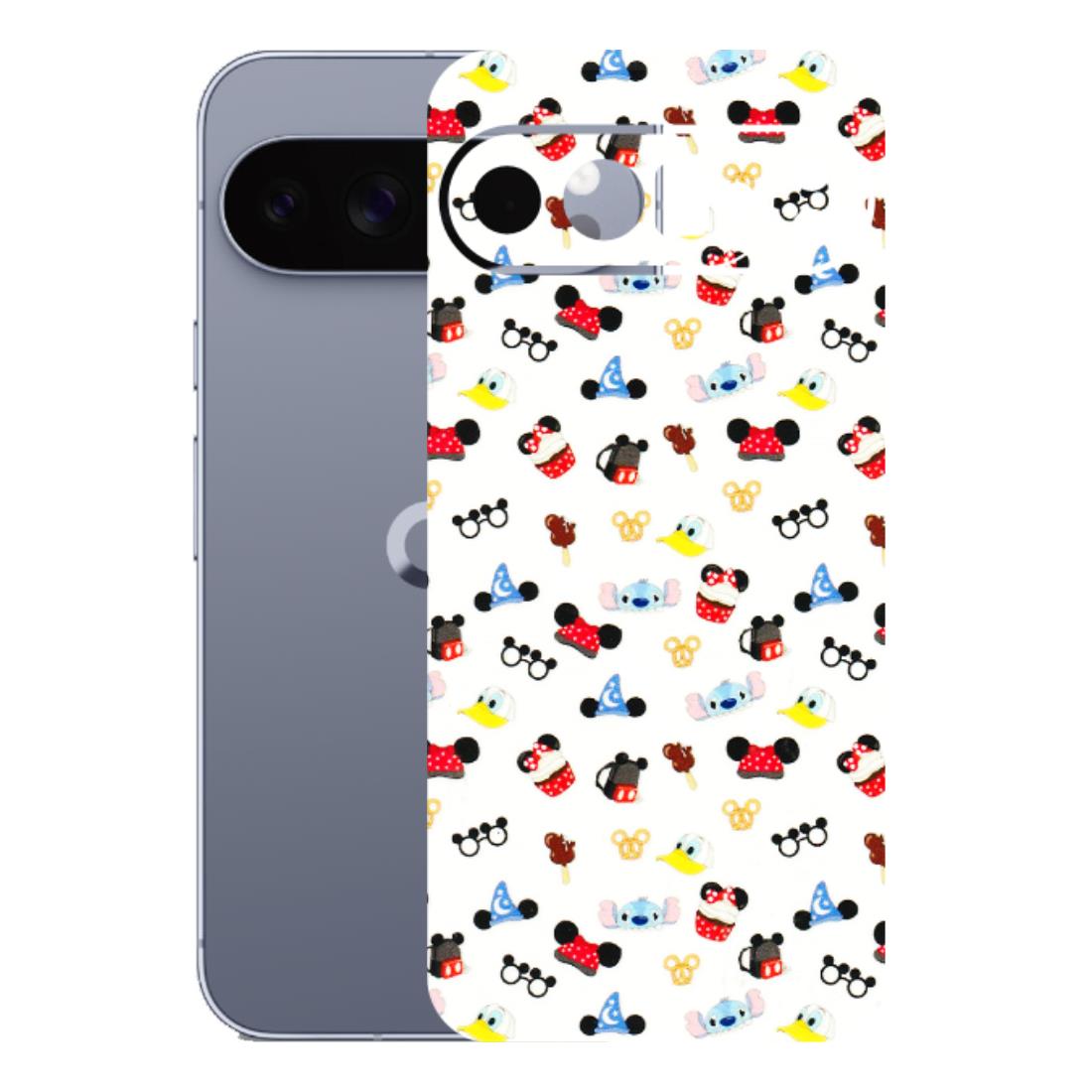 Google Pixel Phone Skins (All Models) - Minnie Mouse & Donald Doodles s - 3D Embossed Finish (L-194) Google Pixel 10 Pro XL
