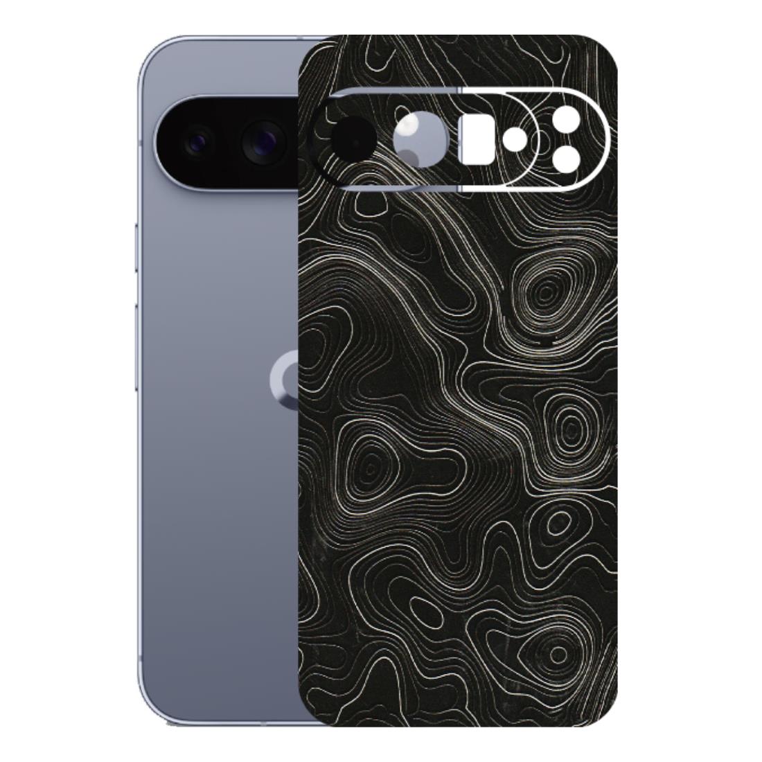 Google Pixel Phone Skins (All Models) - Black Swirl - 3D Embossed Finish (L-196) Google Pixel 10 Pro XL