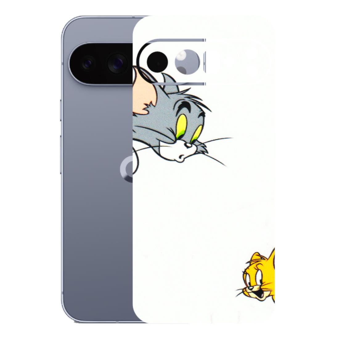 Google Pixel Phone Skins (All Models) - Cute Tom And Jerry - 3D Embossed Finish (L-220) Google Pixel 10 Pro XL