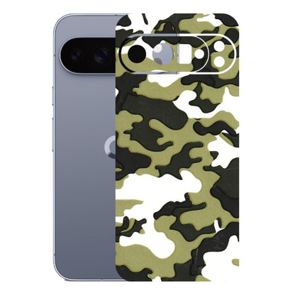 Google Pixel Phone Skins (All Models) - Camouflages White And Green - 3D Embossed Finish (L-243) Google Pixel 10 Pro XL
