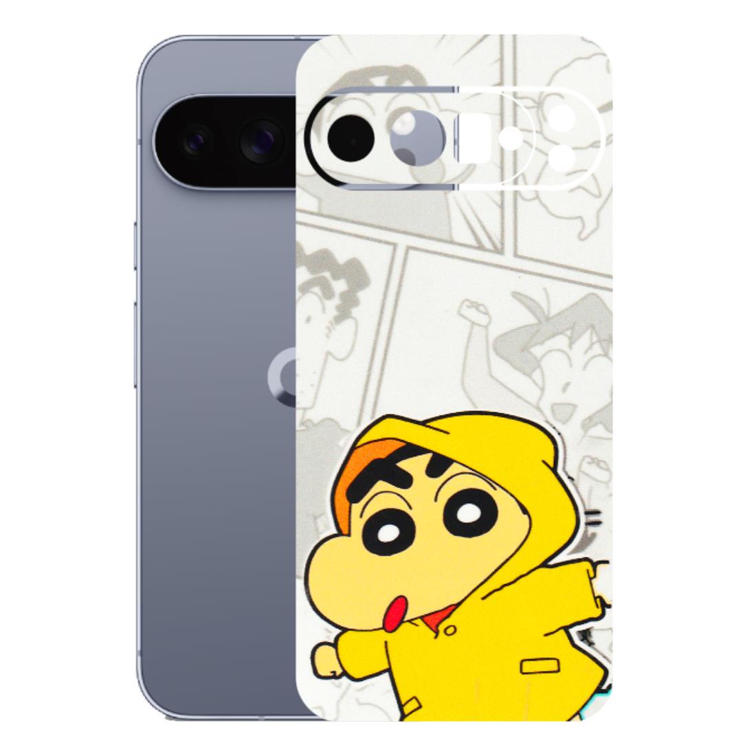 Google Pixel Phone Skins (All Models) - Yellow Shinchan Comic - 3D Embossed Finish (L-246) Google Pixel 10 Pro XL