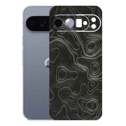 Google Pixel Phone Skins (All Models) - Abstract White Line Map - 3D Embossed Finish (L-269) Google Pixel 10 Pro XL