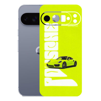 Google Pixel Phone Skins (All Models) - Lime Green Porche - 3D Embossed Finish (L-30) Google Pixel 10 Pro XL