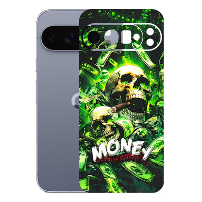 Google Pixel Phone Skins (All Models) - Skull Money - 3D Embossed Finish (L-303) Google Pixel 10 Pro XL