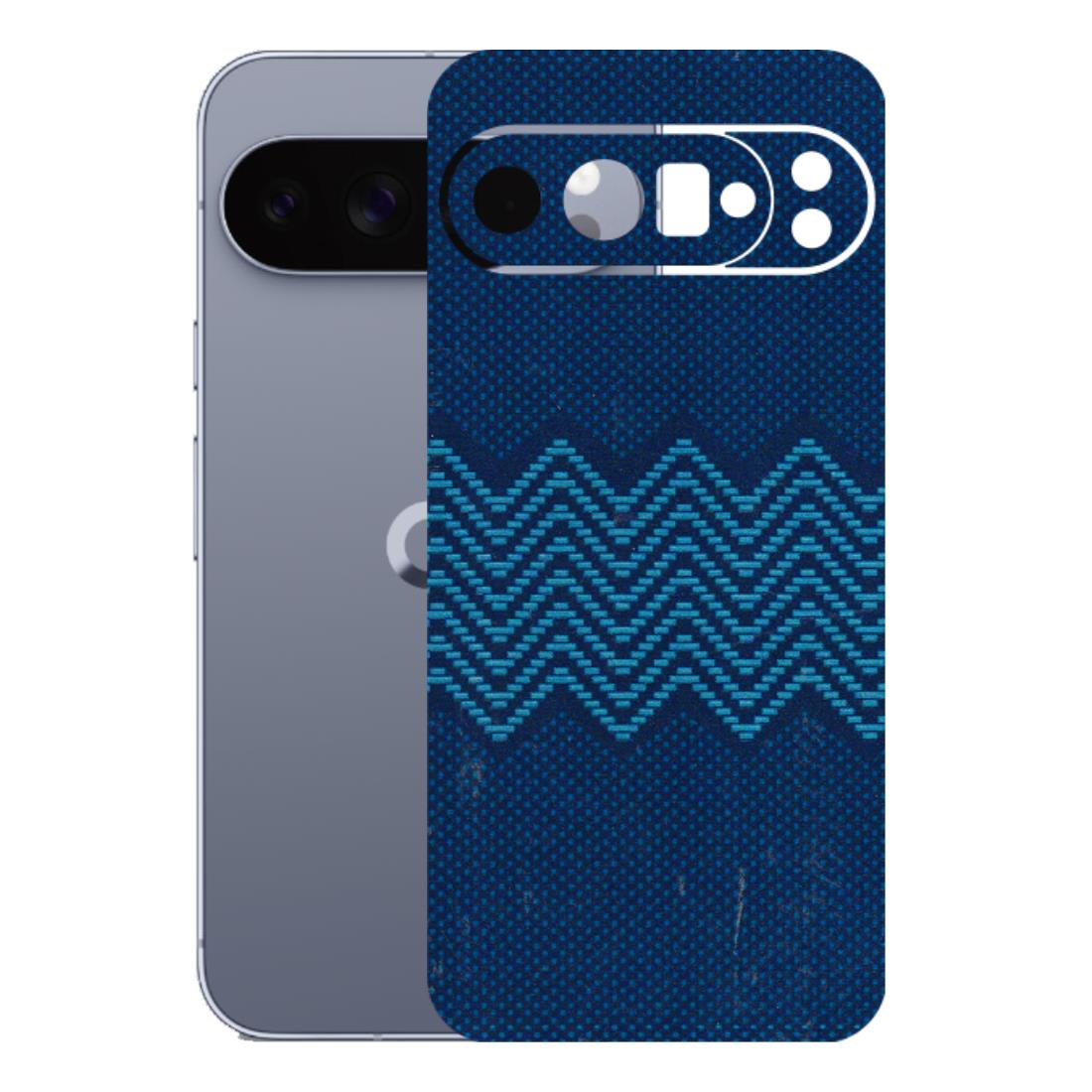 Google Pixel Phone Skins (All Models) - Blue Sober Waves - 3D Embossed Finish (L-306) Google Pixel 10 Pro XL