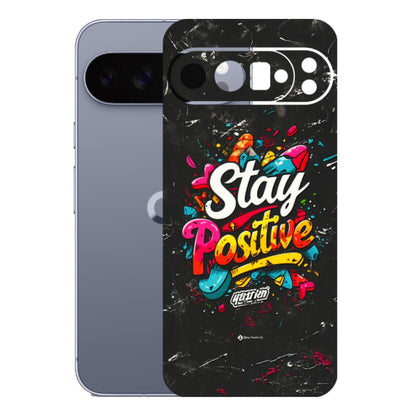 Google Pixel Phone Skins (All Models) - Stay Positive Black - 3D Embossed Finish (L-31) Google Pixel 10 Pro XL