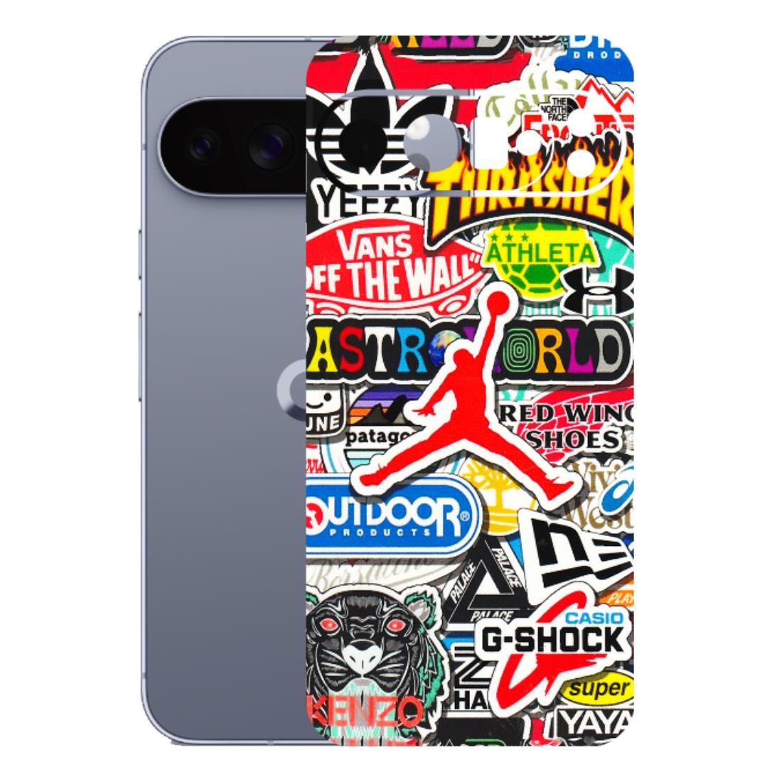 Google Pixel Phone Skins (All Models) - Multi Brands Sticker Graffiti - 3D Embossed Finish (L-37) Google Pixel 10 Pro XL