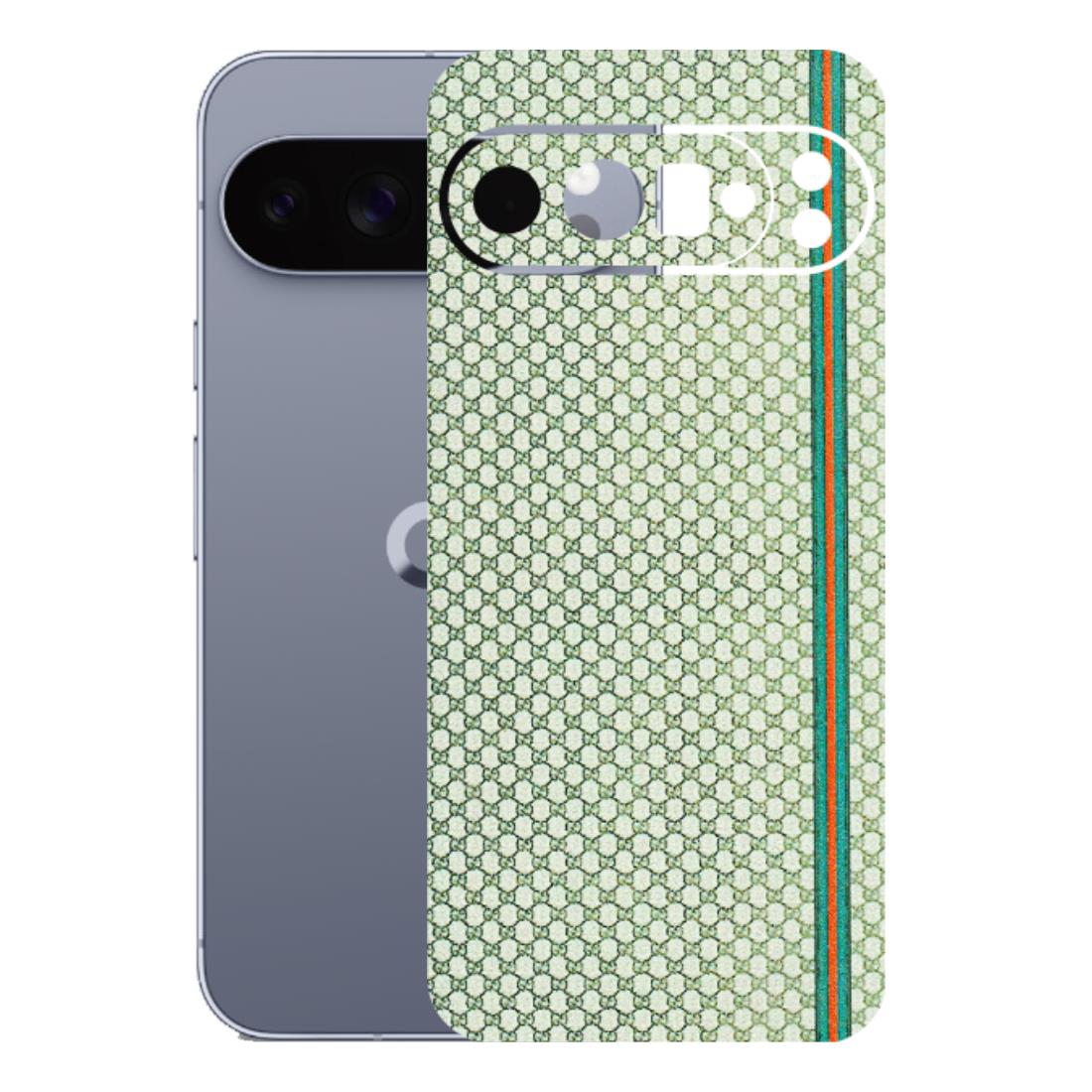 Google Pixel Phone Skins (All Models) - Gucci Fabric Pattern - 3D Embossed Finish (L-73) Google Pixel 10 Pro XL