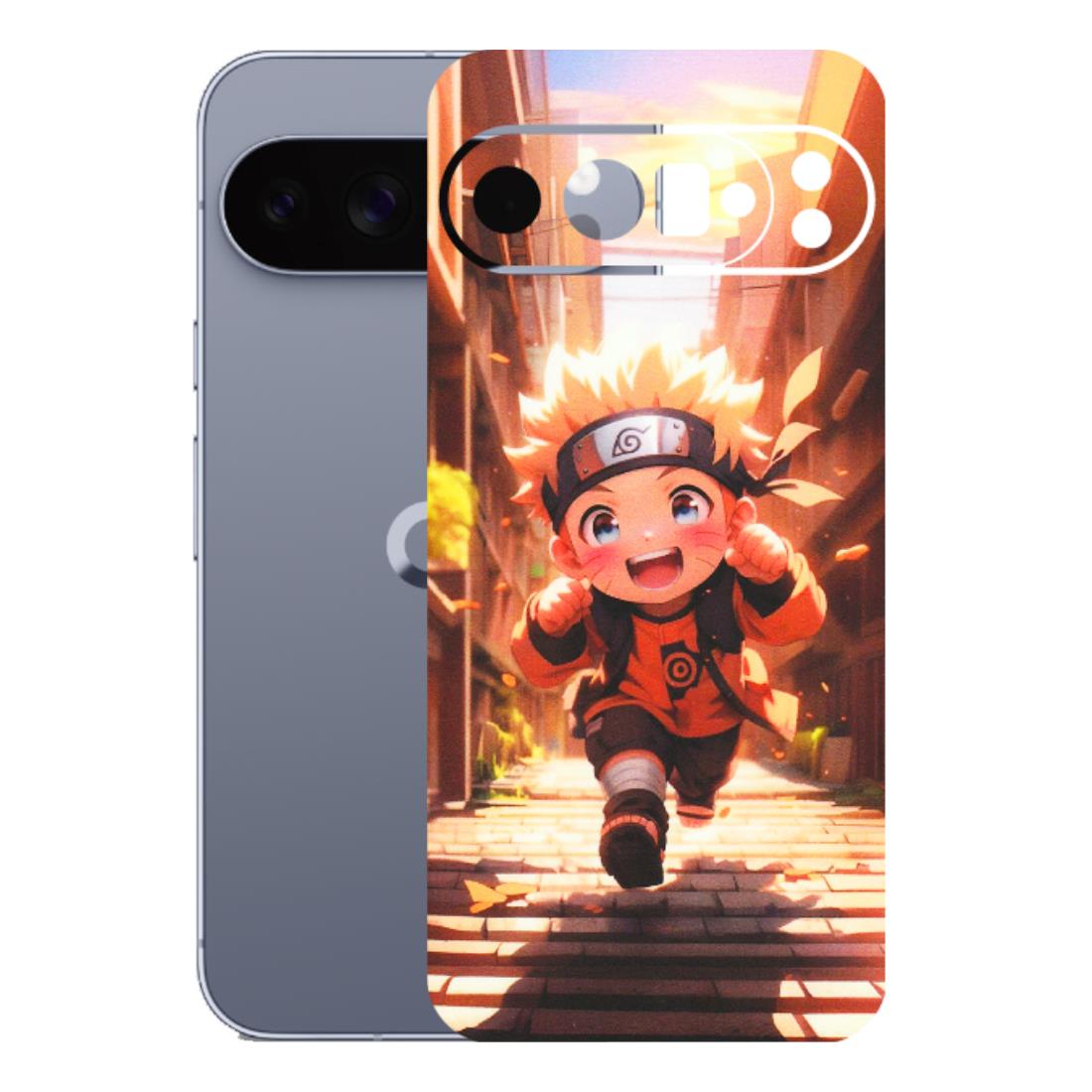 Google Pixel Phone Skins (All Models) - Naruto Cute Toon Running - Matte Finish (M-04) Google Pixel 10 Pro XL