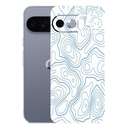 Google Pixel Phone Skins (All Models) - Blue And White Swirls - Matte Finish (M-139) Google Pixel 10 Pro XL