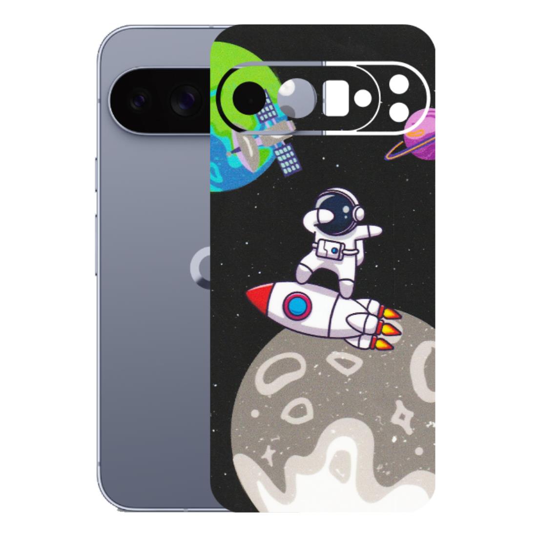 Google Pixel Phone Skins (All Models) - Astronaut Vibing Toon Running - Matte Finish (M-39) Google Pixel 10 Pro XL