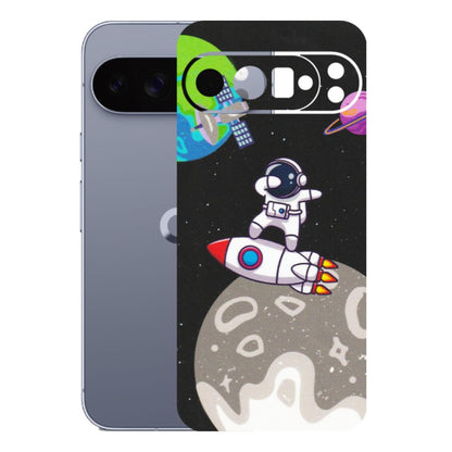 Google Pixel Phone Skins (All Models) - Astronaut Vibing Toon Running - Matte Finish (M-39) Google Pixel 10 Pro XL