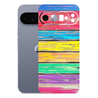 Google Pixel Phone Skins (All Models) - Multi Colour Wooden Wall - Matte Finish (M-96) Google Pixel 10 Pro XL