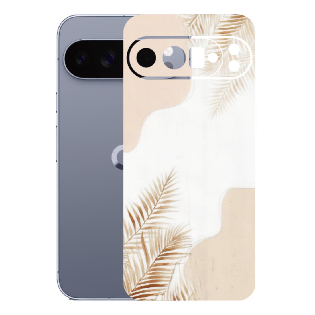 Google Pixel Phone Skins (All Models) - Gold Petals Abstract - Transparent Finish (T-08) Google Pixel 10 Pro XL