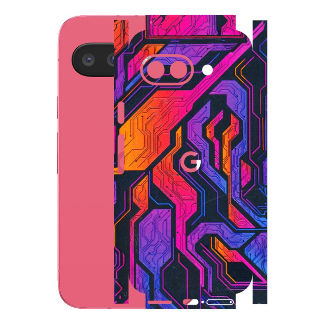 Google Pixel Phone Skins (All Models) - Tech Circuits Futuristic - 3D Embossed Finish (L-07) Google Pixel 9A