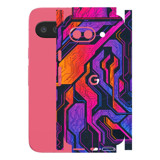 Google Pixel Phone Skins (All Models) - Tech Circuits Futuristic - 3D Embossed Finish (L-07) Google Pixel 9A