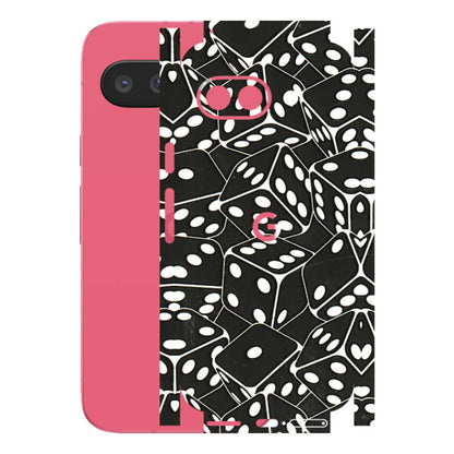 Google Pixel Phone Skins (All Models) - Big Black Dices - 3D Embossed Finish (L-106) Google Pixel 9A