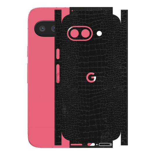 Google Pixel Phone Skins (All Models) - Snake Leather Black - 3D Embossed Finish (L-107) Google Pixel 9A