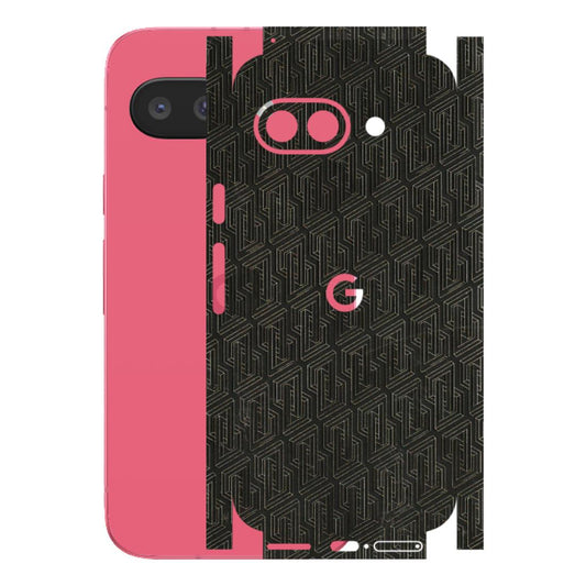 Google Pixel Phone Skins (All Models) - Black Abstract Pattern - 3D Embossed Finish (L-117) Google Pixel 9A