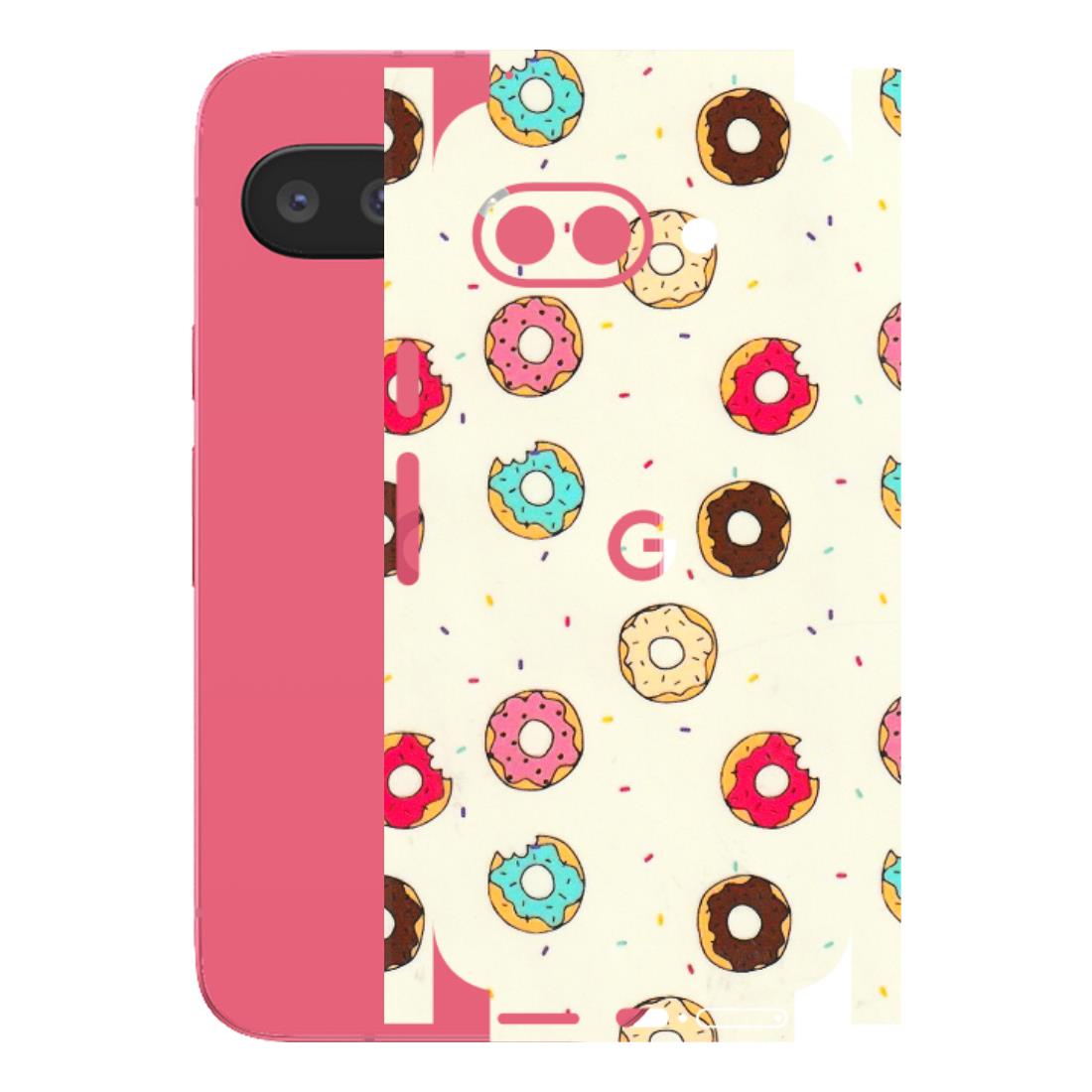 Google Pixel Phone Skins (All Models) - Mini Donuts Doodle Art - 3D Embossed Finish (L-122) Google Pixel 9A