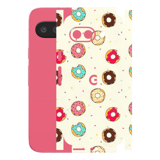Google Pixel Phone Skins (All Models) - Mini Donuts Doodle Art - 3D Embossed Finish (L-122) Google Pixel 9A