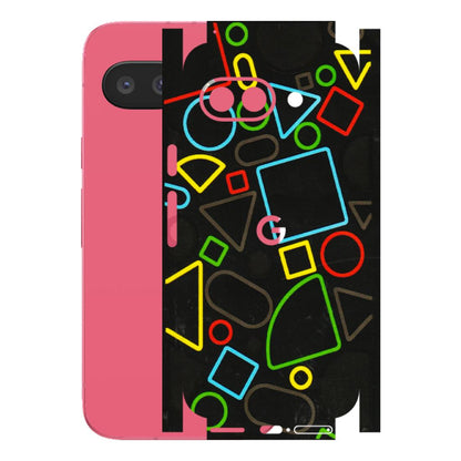 Google Pixel Phone Skins (All Models) - Black Shapes - 3D Embossed Finish (L-131) Google Pixel 9A