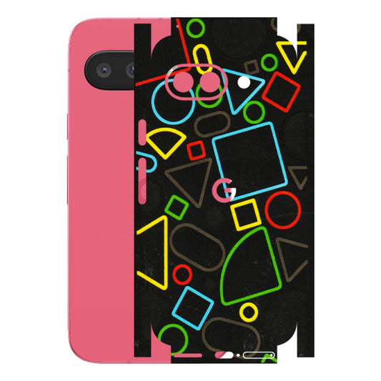 Google Pixel Phone Skins (All Models) - Black Shapes - 3D Embossed Finish (L-131) Google Pixel 9A