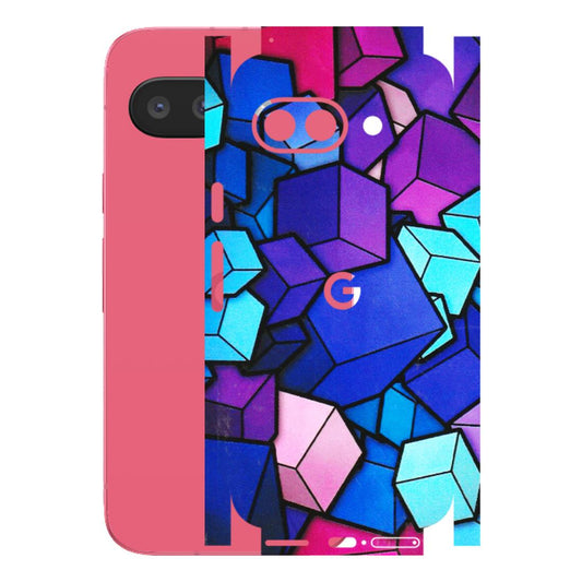 Google Pixel Phone Skins (All Models) - Cube Doodle - 3D Embossed Finish (L-141) Google Pixel 9A