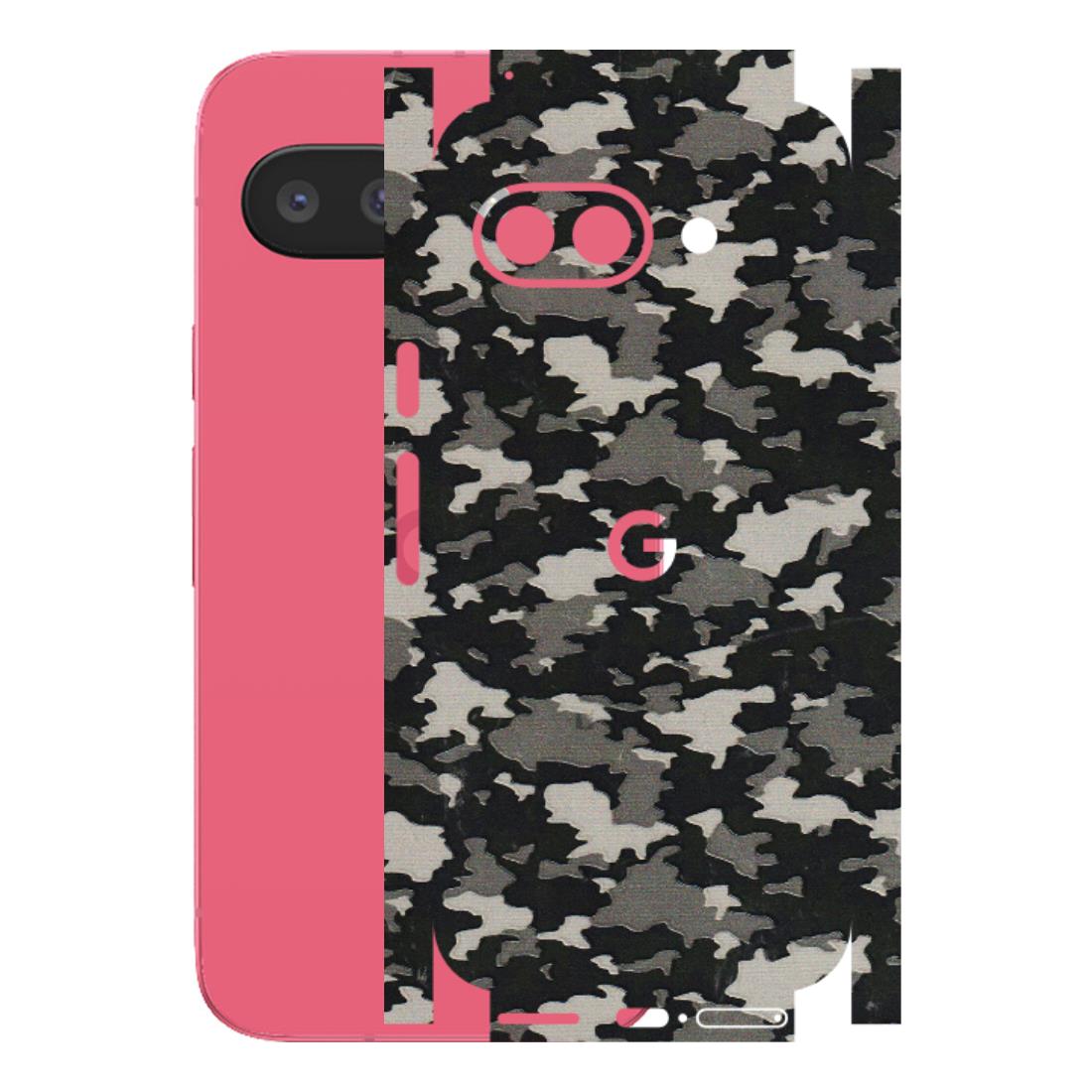 Google Pixel Phone Skins (All Models) - Black/Grey Camoflaunge - 3D Embossed Finish (L-142) Google Pixel 9A
