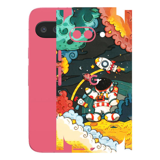 Google Pixel Phone Skins (All Models) - Astronauts & Spaceship - 3D Embossed Finish (L-145) Google Pixel 9A